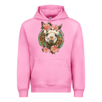 Fuchsia Pink western llama and roses Urban Hoodie - LillyAllenDesigns
