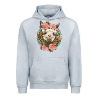 Heather Grey western llama and roses Urban Hoodie - LillyAllenDesigns