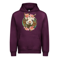 Mauve Wine western llama and roses Urban Hoodie - LillyAllenDesigns