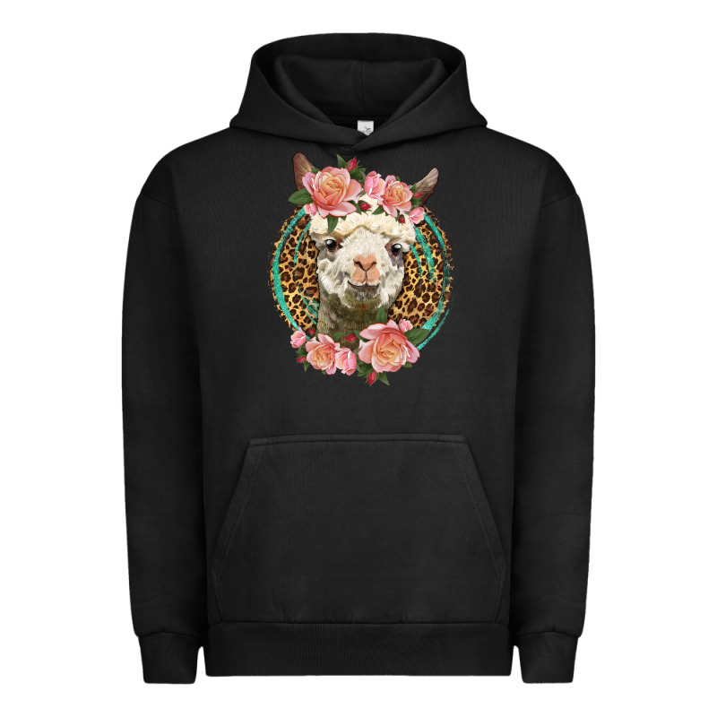 Western Llama And Roses Urban Hoodie by LillyAllenDesigns | Teevron