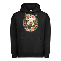 Pigment Black western llama and roses Urban Hoodie - LillyAllenDesigns