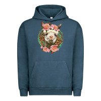 Pigment Midnight Navy western llama and roses Urban Hoodie - LillyAllenDesigns