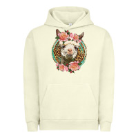 Pigment Pistachio western llama and roses Urban Hoodie - LillyAllenDesigns