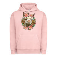 Pigment Salmon western llama and roses Urban Hoodie - LillyAllenDesigns