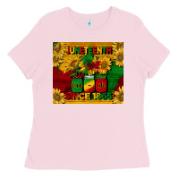 Bubblegum Pink juneteenth since 1865 tumbler Ladies Tee - BarkalooDesign