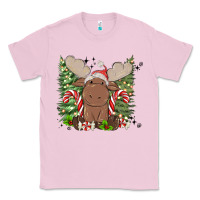 Bubblegum Pink christmas reindeer Classic Tee - MaliasSmallBusiness