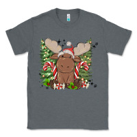 Charcoal Heather christmas reindeer Classic Tee - MaliasSmallBusiness