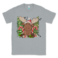 Heather Grey christmas reindeer Classic Tee - MaliasSmallBusiness