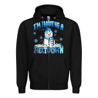 Black i'm having a meltdown Zipper Hoodie - MaliasSmallBusiness