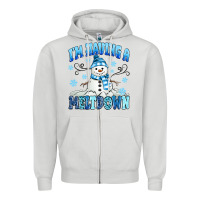 Dove Grey i'm having a meltdown Zipper Hoodie - MaliasSmallBusiness