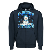 Navy i'm having a meltdown Zipper Hoodie - MaliasSmallBusiness