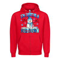 Red i'm having a meltdown Zipper Hoodie - MaliasSmallBusiness