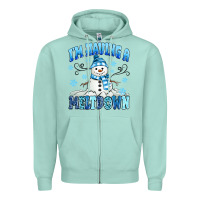 Seafoam i'm having a meltdown Zipper Hoodie - MaliasSmallBusiness