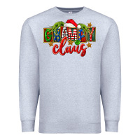 Heather Grey Christmas grampy claus Premium Sweatshirt - FaDigitalArtStudio