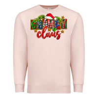 Pale Pink Christmas grampy claus Premium Sweatshirt - FaDigitalArtStudio