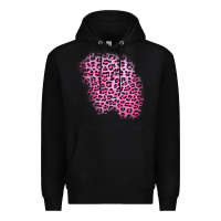 Black pink leopard patch Premium Hoodie - AdoDesignShop