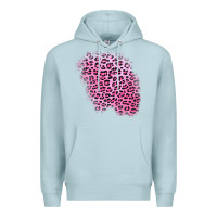 Blue Mist pink leopard patch Premium Hoodie - AdoDesignShop