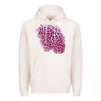 Pale Pink pink leopard patch Premium Hoodie - AdoDesignShop
