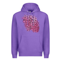 Purple pink leopard patch Premium Hoodie - AdoDesignShop