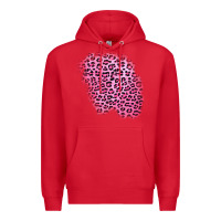 Red pink leopard patch Premium Hoodie - AdoDesignShop