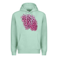 Seafoam pink leopard patch Premium Hoodie - AdoDesignShop