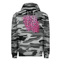Slate Camo pink leopard patch Premium Hoodie - AdoDesignShop