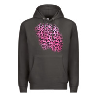 Smoke pink leopard patch Premium Hoodie - AdoDesignShop