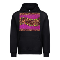 Black mardi gras  leopard pink glitter bead Urban Hoodie - BarkalooDesign