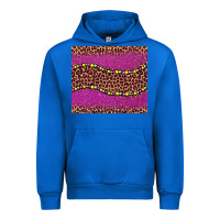 Cobalt mardi gras  leopard pink glitter bead Urban Hoodie - BarkalooDesign