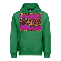 Emerald mardi gras  leopard pink glitter bead Urban Hoodie - BarkalooDesign