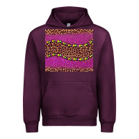 Mauve Wine mardi gras  leopard pink glitter bead Urban Hoodie - BarkalooDesign