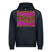Navy mardi gras  leopard pink glitter bead Urban Hoodie - BarkalooDesign