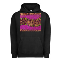 Pigment Black mardi gras  leopard pink glitter bead Urban Hoodie - BarkalooDesign