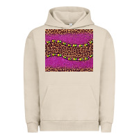 Pigment French Oak mardi gras  leopard pink glitter bead Urban Hoodie - BarkalooDesign