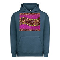 Pigment Midnight Navy mardi gras  leopard pink glitter bead Urban Hoodie - BarkalooDesign