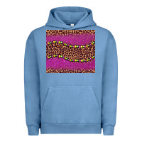Pigment Pebble Blue mardi gras  leopard pink glitter bead Urban Hoodie - BarkalooDesign
