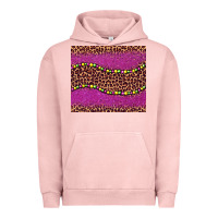 Pigment Salmon mardi gras  leopard pink glitter bead Urban Hoodie - BarkalooDesign