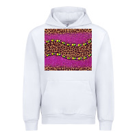 White mardi gras  leopard pink glitter bead Urban Hoodie - BarkalooDesign