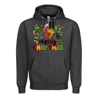 Charcoal Heather merry christmas hair Zipper Hoodie - MaliasSmallBusiness