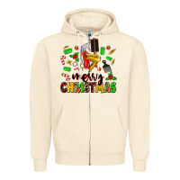 Sandshell merry christmas hair Zipper Hoodie - MaliasSmallBusiness