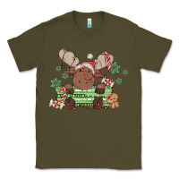 Army Green christmas reindeer Classic Tee - MaliasSmallBusiness