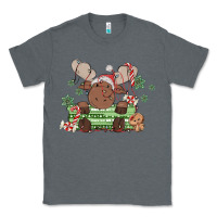Charcoal Heather christmas reindeer Classic Tee - MaliasSmallBusiness