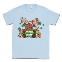 Dusty Blue christmas reindeer Classic Tee - MaliasSmallBusiness