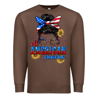 Chestnut All American Mama 4th of July Premium Sweatshirt - CowGirlArtShop