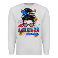 Dove Grey All American Mama 4th of July Premium Sweatshirt - CowGirlArtShop