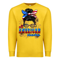 Lemon All American Mama 4th of July Premium Sweatshirt - CowGirlArtShop
