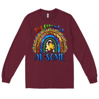 Burgundy different is ausome Long Sleeve Tee - BarkalooDesign