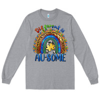 Heather Grey different is ausome Long Sleeve Tee - BarkalooDesign