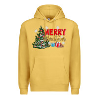Antique Gold merry christmas tree Premium Hoodie - AdoDesignShop