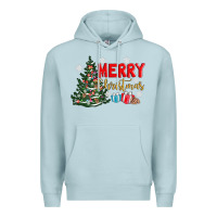 Blue Mist merry christmas tree Premium Hoodie - AdoDesignShop